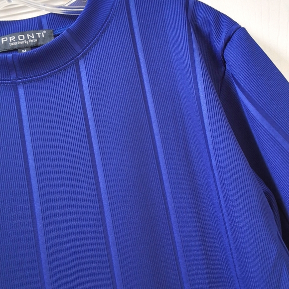 Pronti Collection, MEN'S Medium, Deep Cobalt Blue Top - Picture 4 of 9